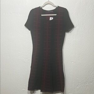 IVANA TRUMP - Black and Red Plaid Women's Dress NWT size M